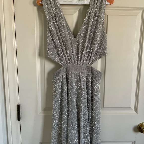 ASOS embellished side cutout mini dress - Picture 2 of 3